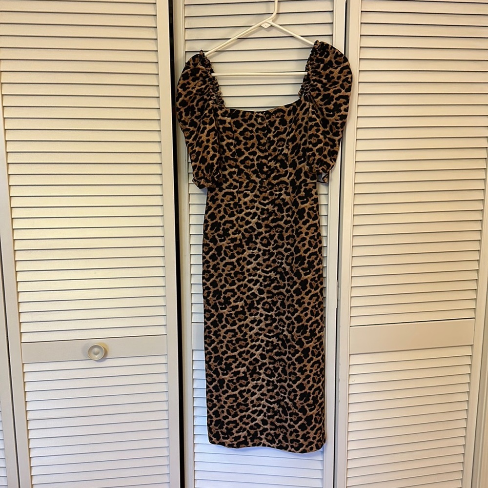 Zara Cheetah Midi Dress